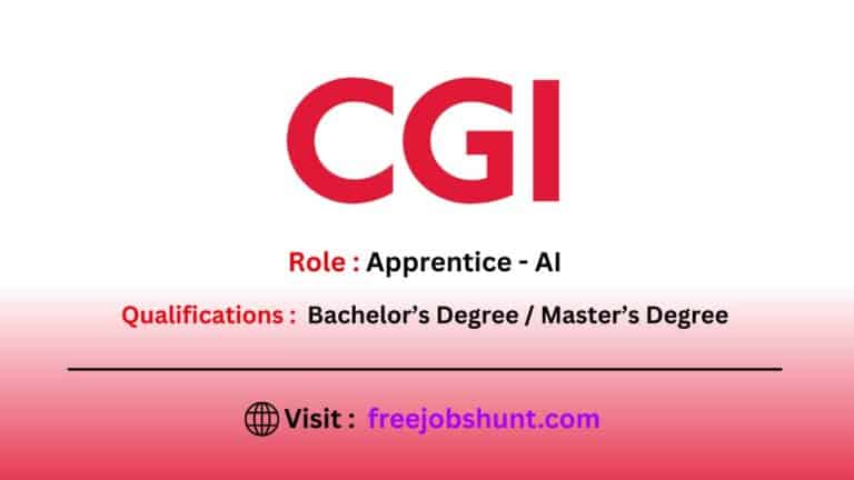 CGI Off Campus Drive 2025 for Apprentice – AI in Chennai | Freshers ...