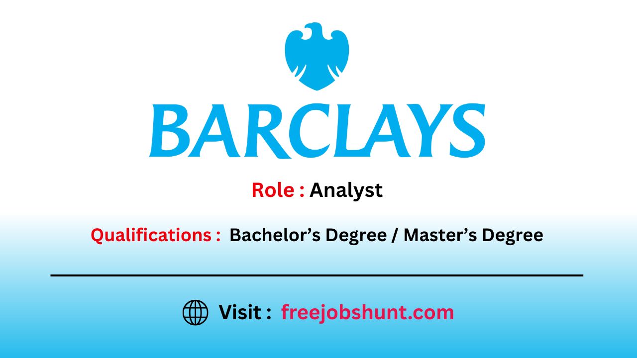 Barclays Off Campus Drive 2026 for Analyst in Pune