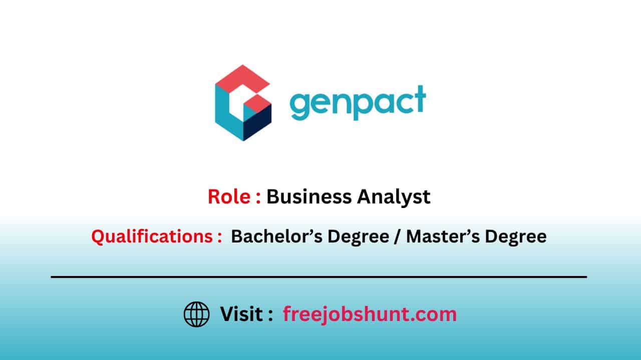 Genpact Off Campus Drive 2026 Apply for Business Analyst | Freshers ...
