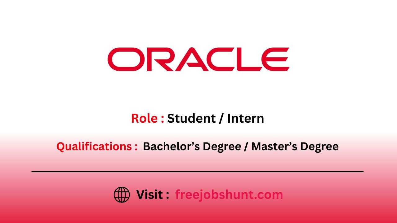 Oracle Off Campus Drive 2026 hiring students in India