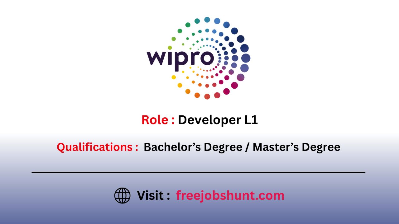 Wipro Hiring Freshers 2026 Developer L1 Mumbai