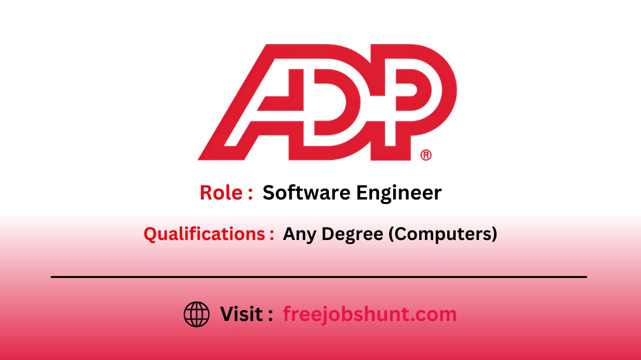 ADP Off Campus Drive 2026 for Software Engineer in Chennai