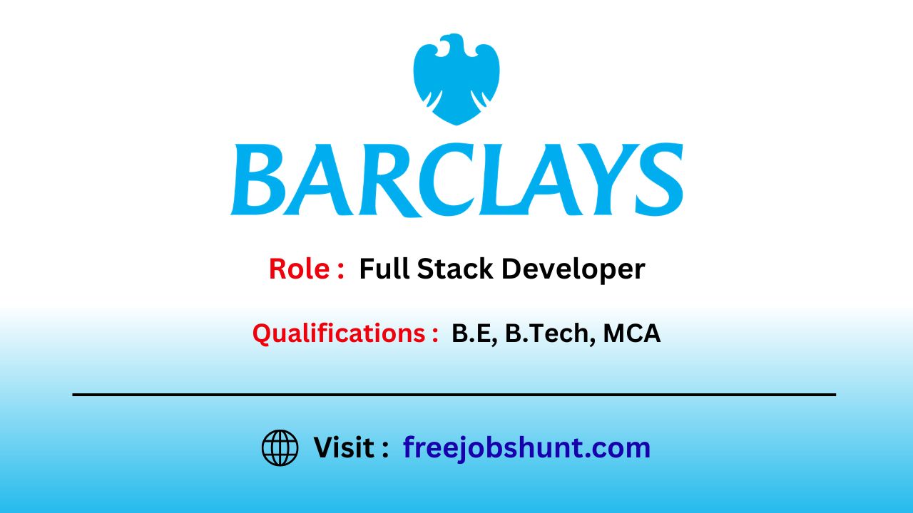 Barclays Off Campus Drive 2026 recruitment banner