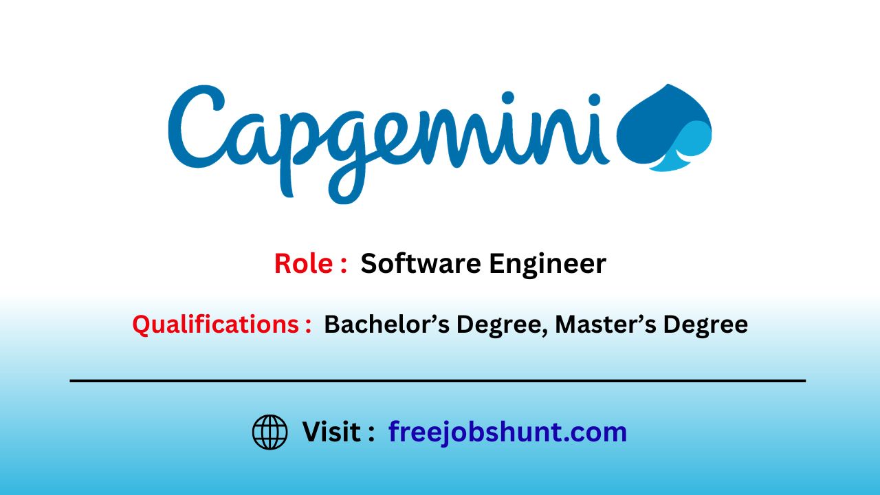 Capgemini Recruitment 2026 Software Engineer Bangalore