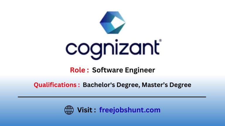 Cognizant Hiring Freshers 2026 Apply Now for Software Engineer in ...