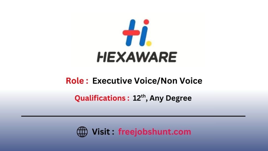 Hexaware Off Campus Drive 2026 Apply Now Executive Voice & Non-Voice ...
