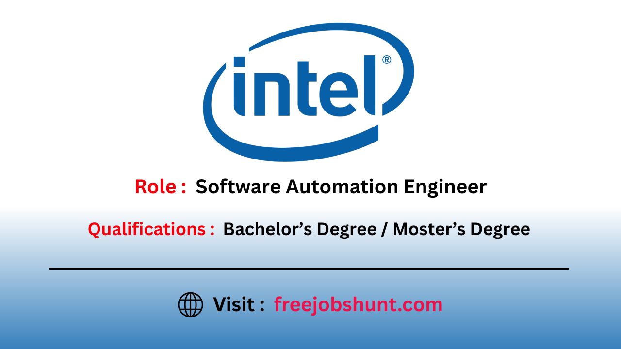 Intel Off Campus Drive 2026 for Software Automation Engineer