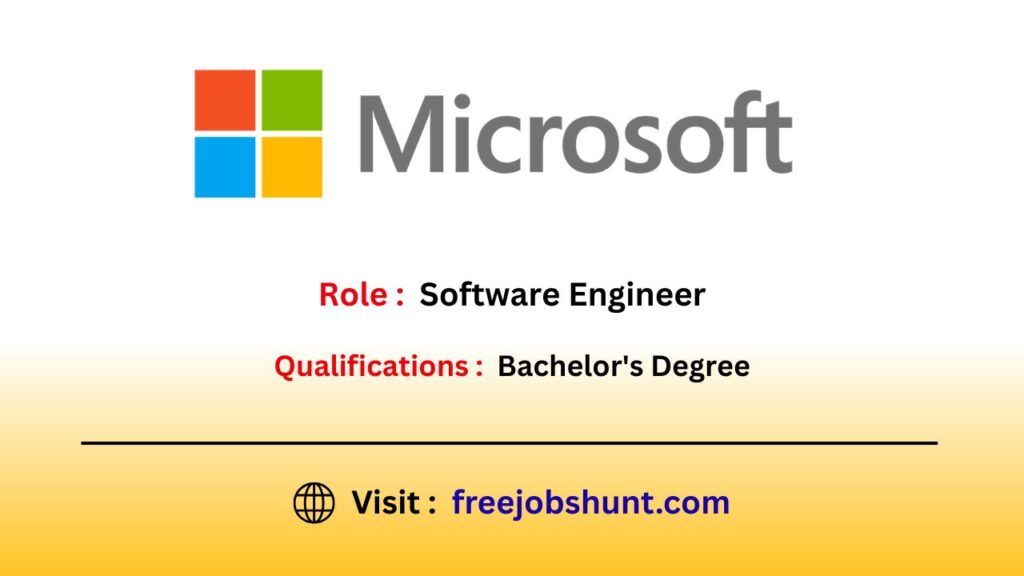 Microsoft Internship 2026 for Software Engineer Apply Now Free Jobs