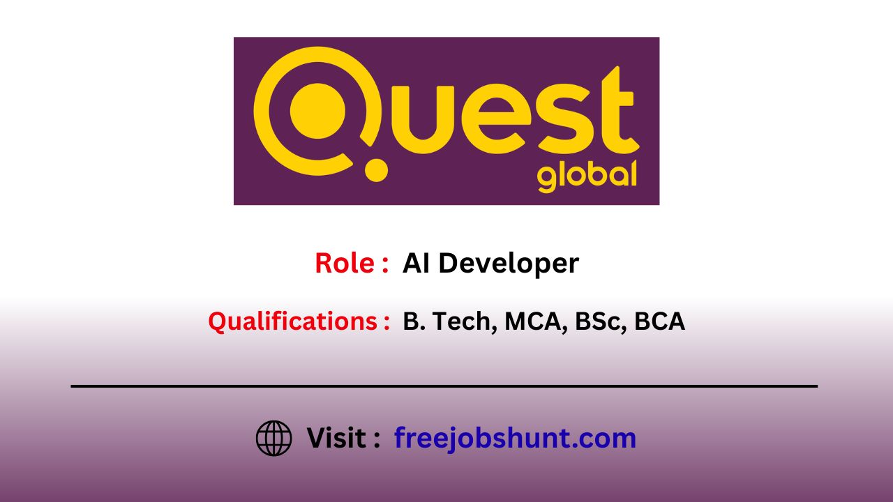 Quest Global Recruitment 2026 for AI Developer Intern