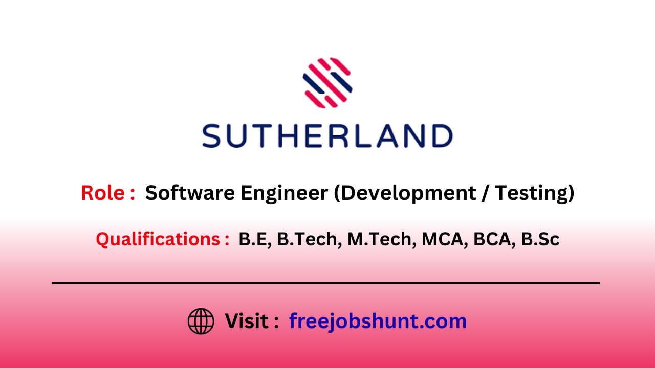 Sutherland Off Campus Drive 2026 hiring software engineers