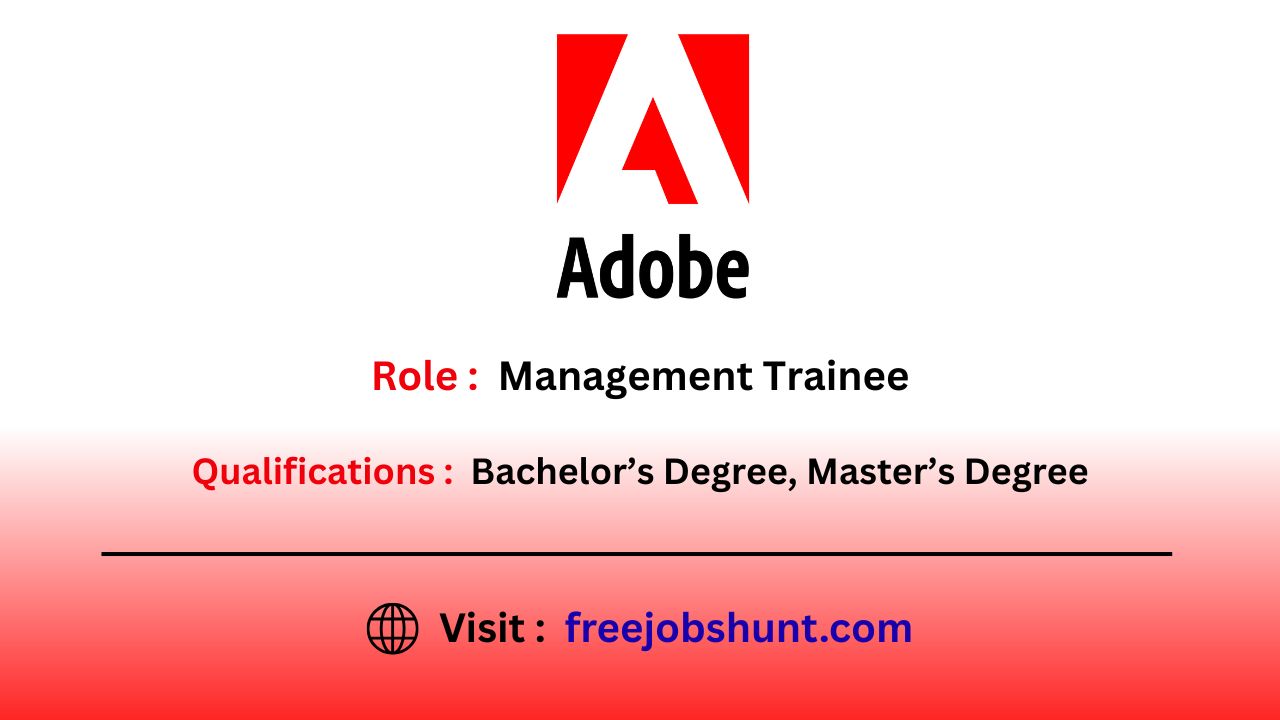 Adobe Off Campus Drive 2026 Hiring Software Development Engineer in Bangalore