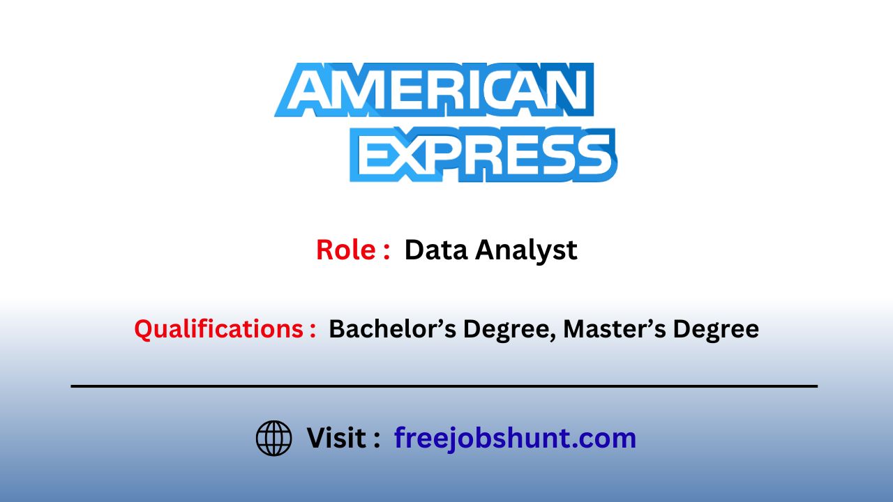 American Express Recruitment 2026 for Data Analyst in Gurugram