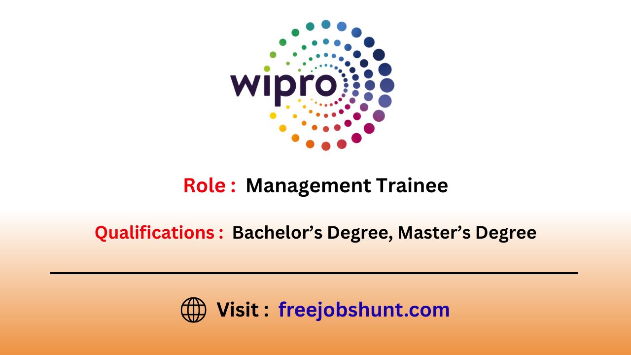 Wipro Recruitment 2026 for Management Trainee in Bangalore