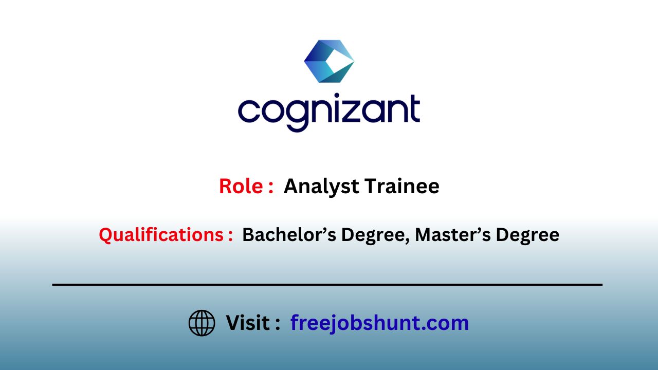 Cognizant Freshers Hiring 2026 Analyst Trainee job banner