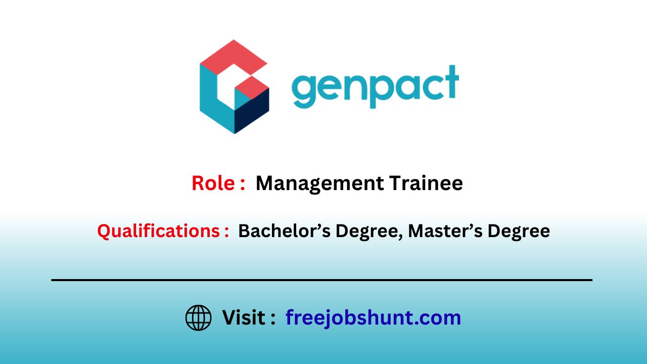 Genpact Off Campus Drive 2026 for Management Trainee in Hyderabad