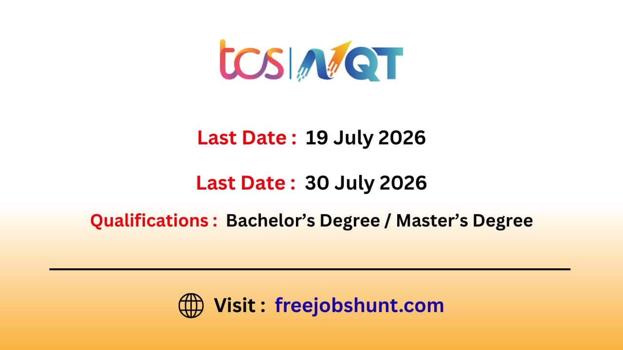 TCS National Qualifier Test 2026 Recruitment for Multiple Roles Across India Freshers Hiring Apply Online