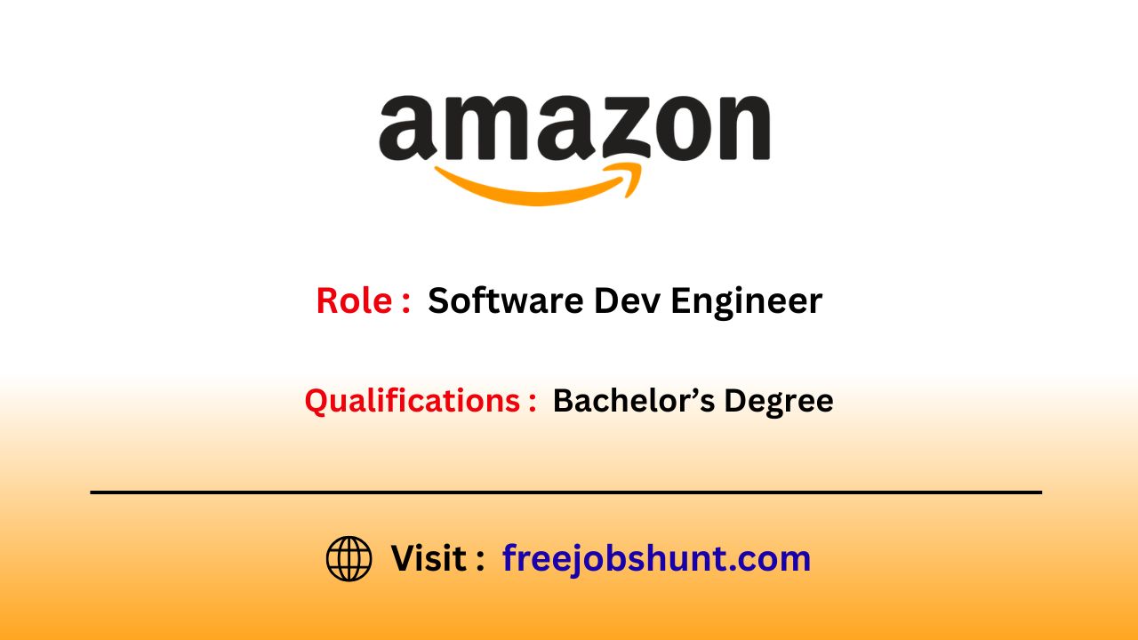 Amazon Hiring Freshers 2026 for Software Dev Engineer in Bangalore
