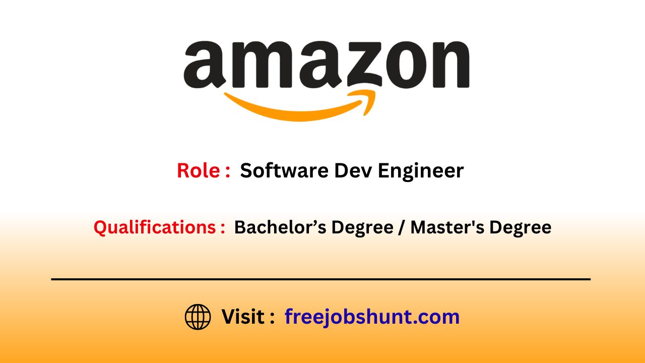 Amazon Recruitment 2026 Software Dev Engineer I jobs in India