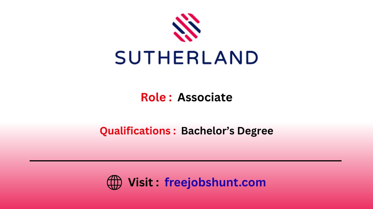 Sutherland Direct Test Hiring 2026 for Associate in Chennai