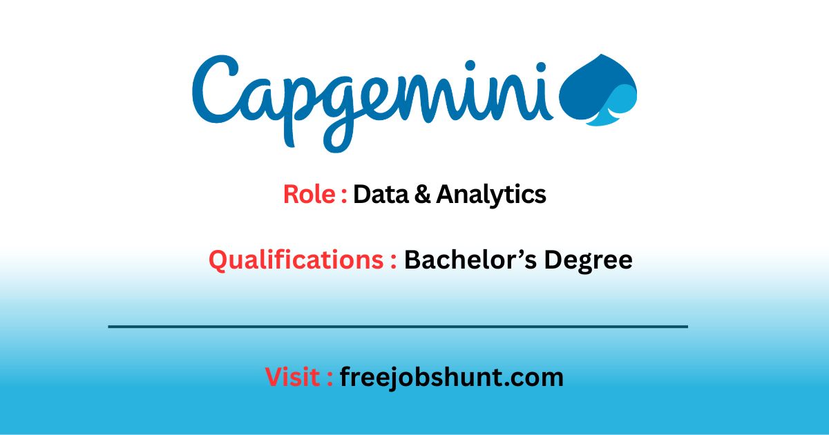 Capgemini Hiring 2026 Data Analytics Jobs in Bangalore recruitment update