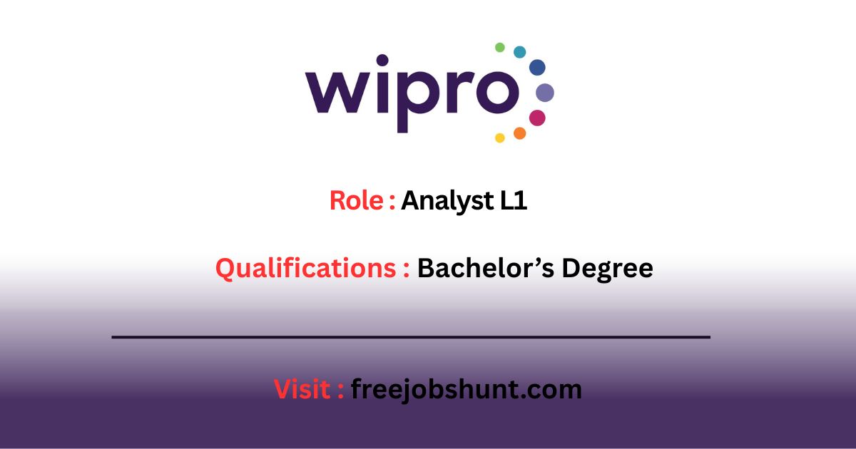 Wipro Hiring 2026 for Analyst L1 position in Chennai
